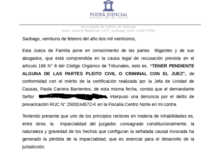 Inhabilitada por prevaricato